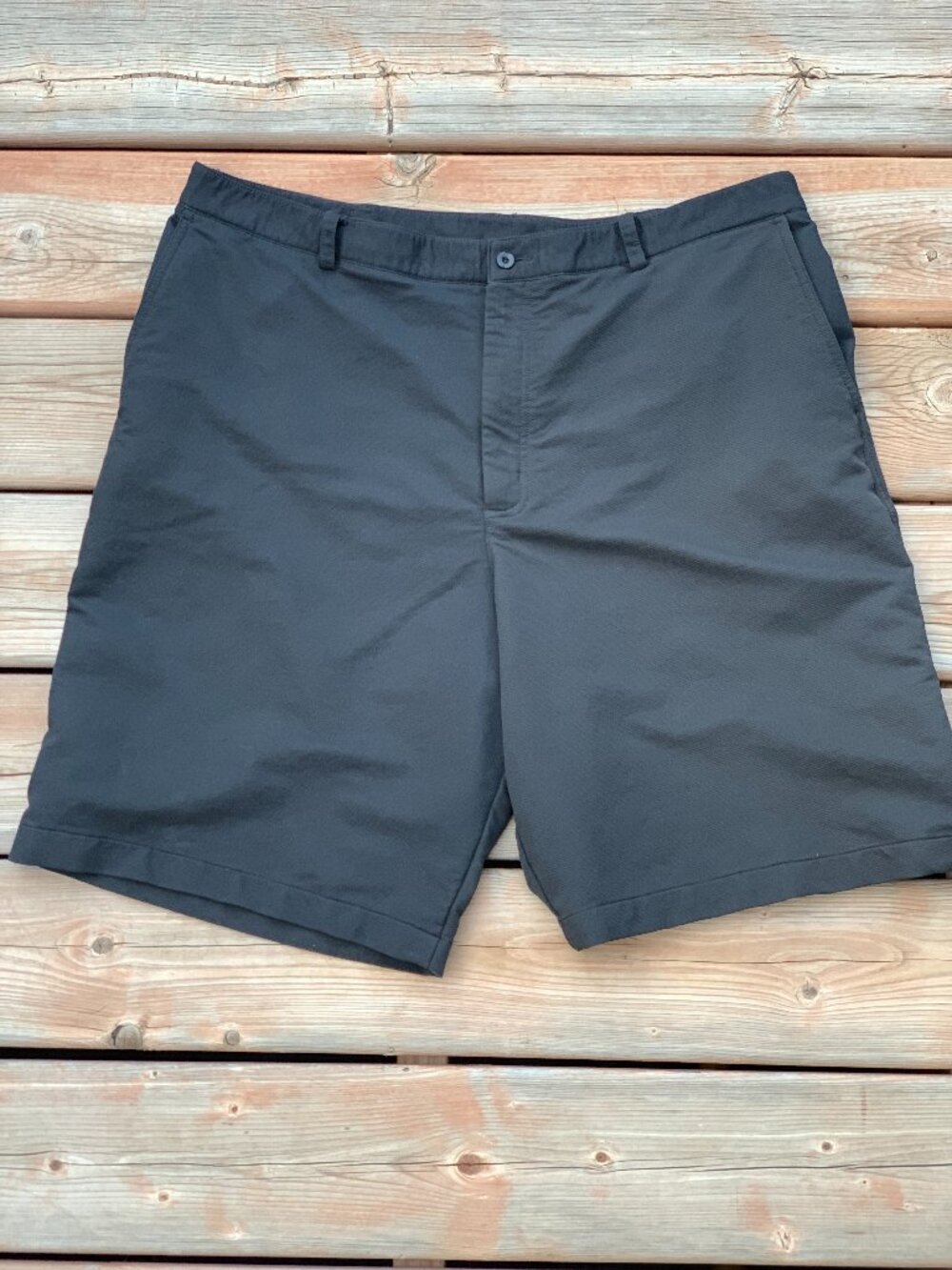 Nike Golf Shorts Mens 40 Black Dri Fit Flat Front Chino Business Casual Preppy